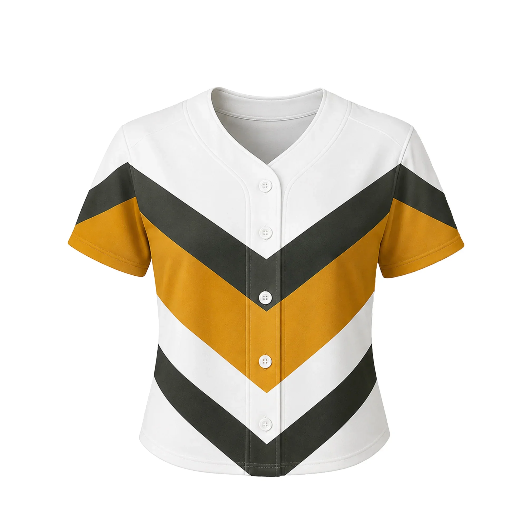 Crop Top Baseball Jersey - No Piping