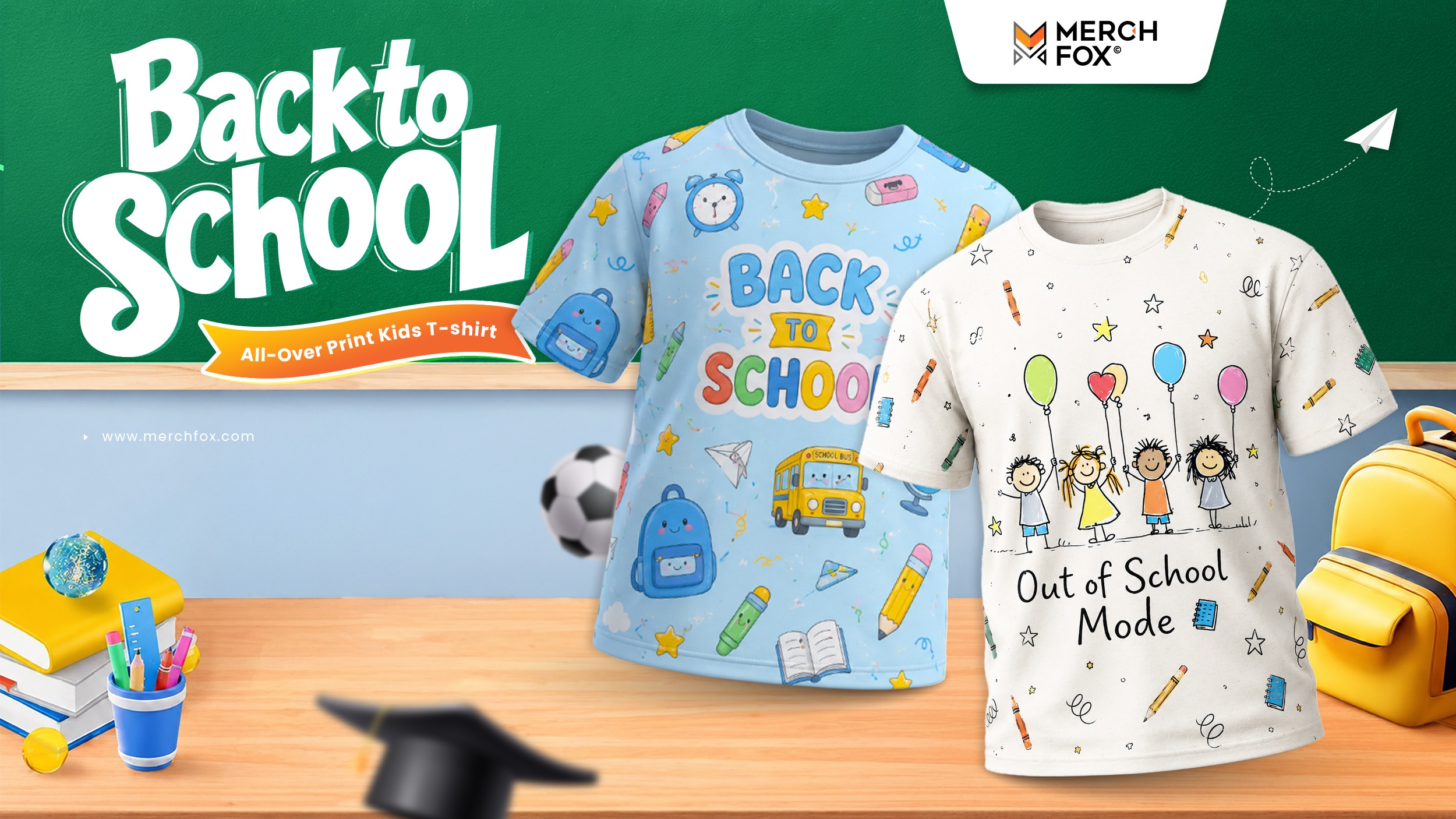 Back-to-School Success Starts Here: Launch Custom Kids All-Over Print T-Shirts with MerchFox